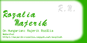 rozalia majerik business card